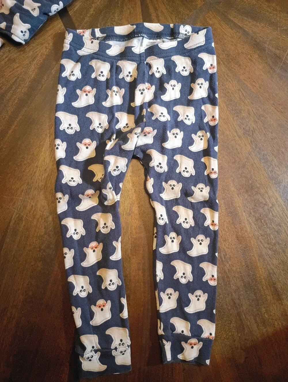 Baby Gap Organic Cotton Halloween Ghost Pajama Set Toddler Size 2 Years Blue
